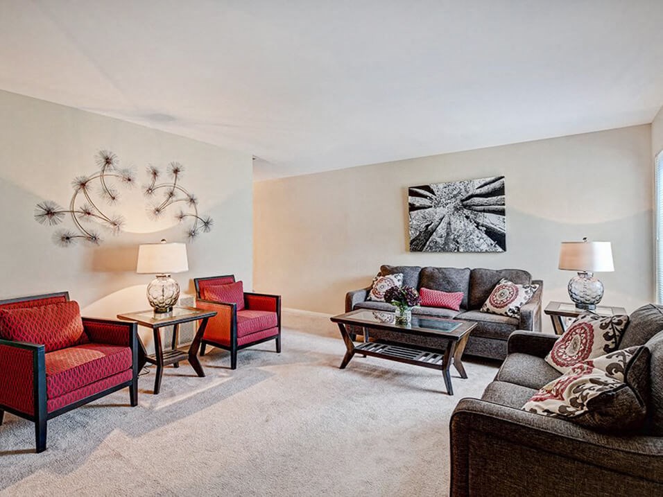living room at Southgate apartments