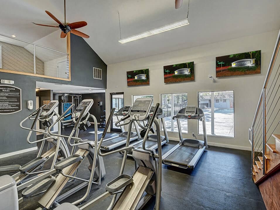 fitness center at Southgate apartments