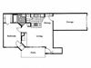 1 Bed 1 Bath Floor Plan 1 Bed 1 Bath Floor Plan at Deer Run Apartments, Brown Deer, WI, 53223
