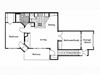 2 Bed 1 Bath Floor Plan 2 Bed 1 Bath Floor Plan at Deer Run Apartments, Brown Deer, Wisconsin