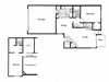 2 Bed 2 Bath + Loft Floor Plan 2 Bed 2 Bath + Loft Floor Plan at Deer Run Apartments, Brown Deer, 53223
