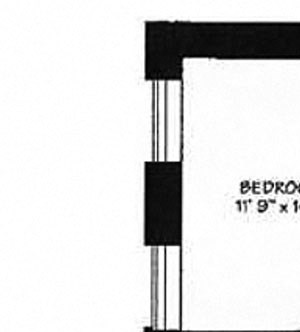 2 bedroom 2 bath flat, 1080 sq ft