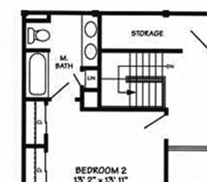 2 bedroom 2 bath with loft, 1275 sq ft