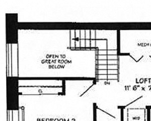 2 bedroom 2.5 bath with loft, 1333 sq ft
