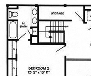 2 bedroom 2 bath with loft, 1389 sq ft