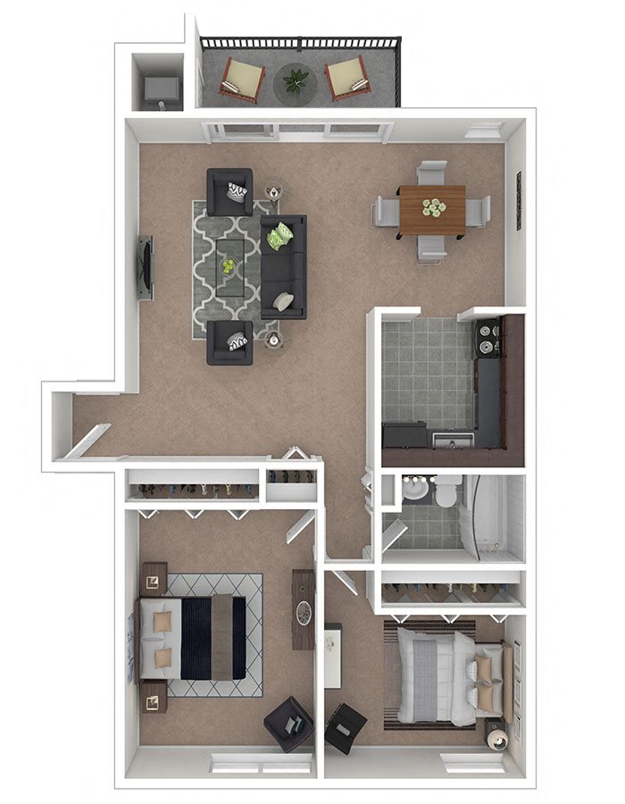 Carriage Park Apartments 2BD 1BA Floor Plan Carriage Park Apartments 2BD 1BA Floor Plan
