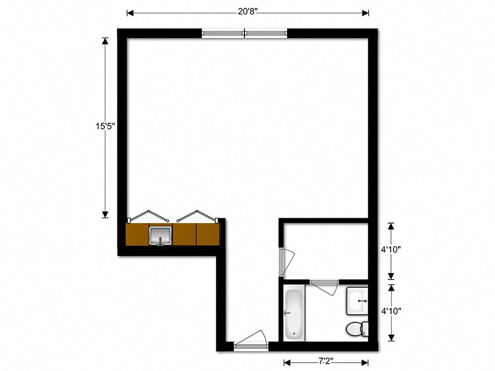 Floor Plans of Carriage Park Apartments in Pittsburgh, PA