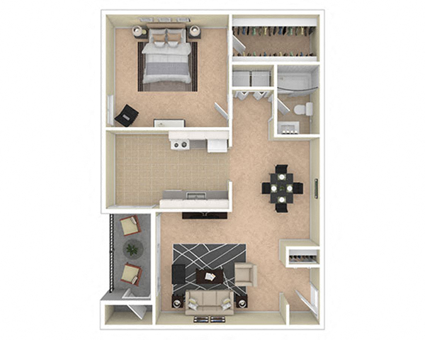 Ashley Apartments One Bedroom F