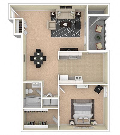 Ashley Apartments 1 Bedroom 1E 893 sq ft Ashley Apartments 1 Bedroom 1E 893 sq ft floor plan