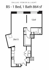 1-bedroom apartment at Dallas Power And Lights Lofts Apartments in Dallas