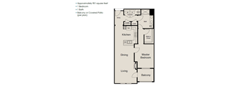 1 Bedroom, 1 Bathroom