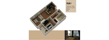 1 Bedroom, 1 Bathroom