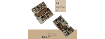 2 Bedrooms, 2 Bathrooms