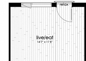 A18 Floorplan for Sandy28 Apartments in Portland, OR