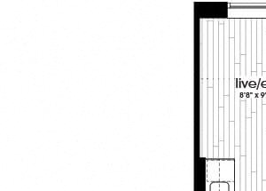 S1 floor plan at Sandy 28 Apartment in Portland OR