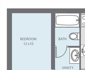 1 bed 1 bath