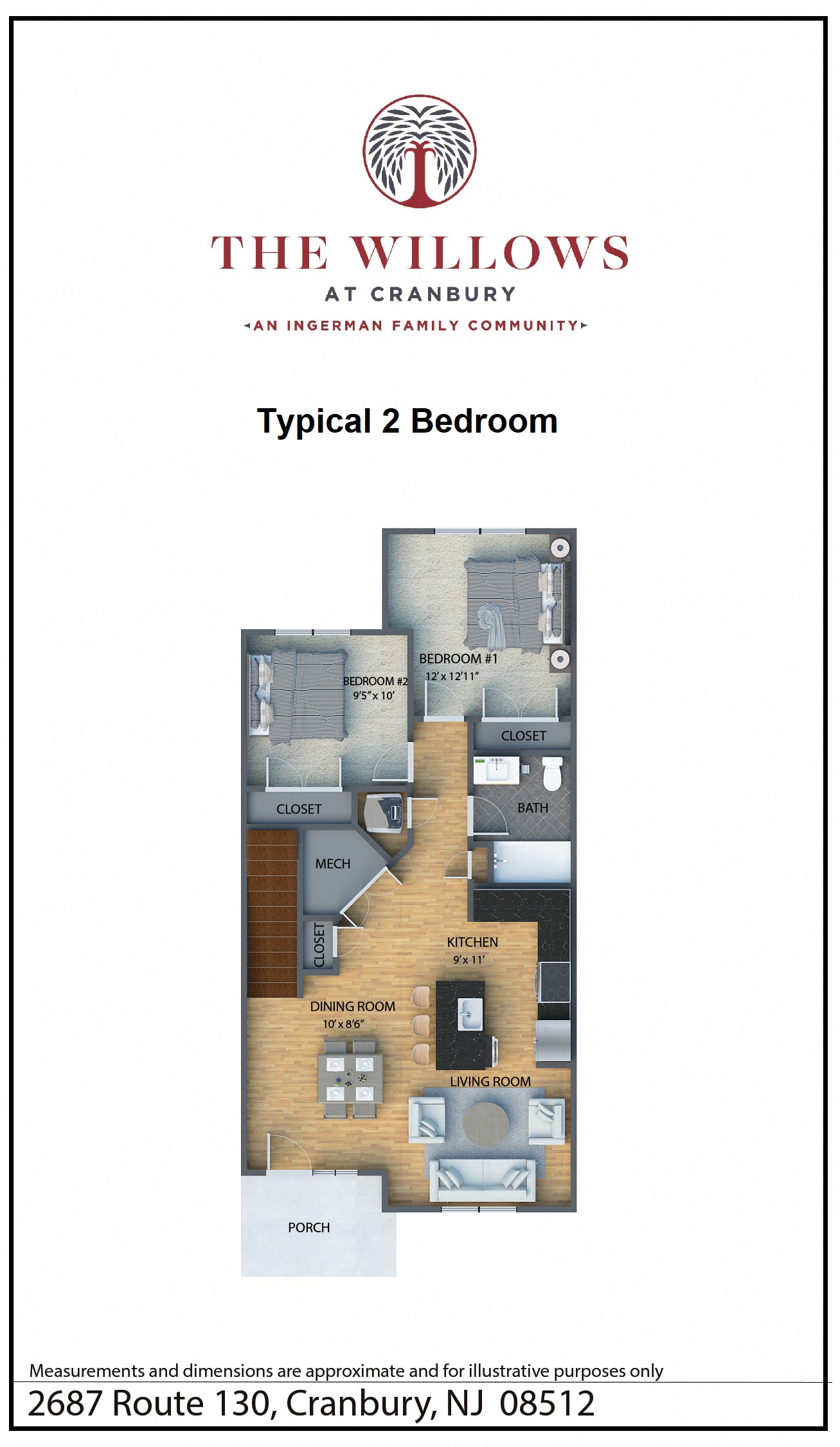 The Willows at Cranbury 2 Bedroom