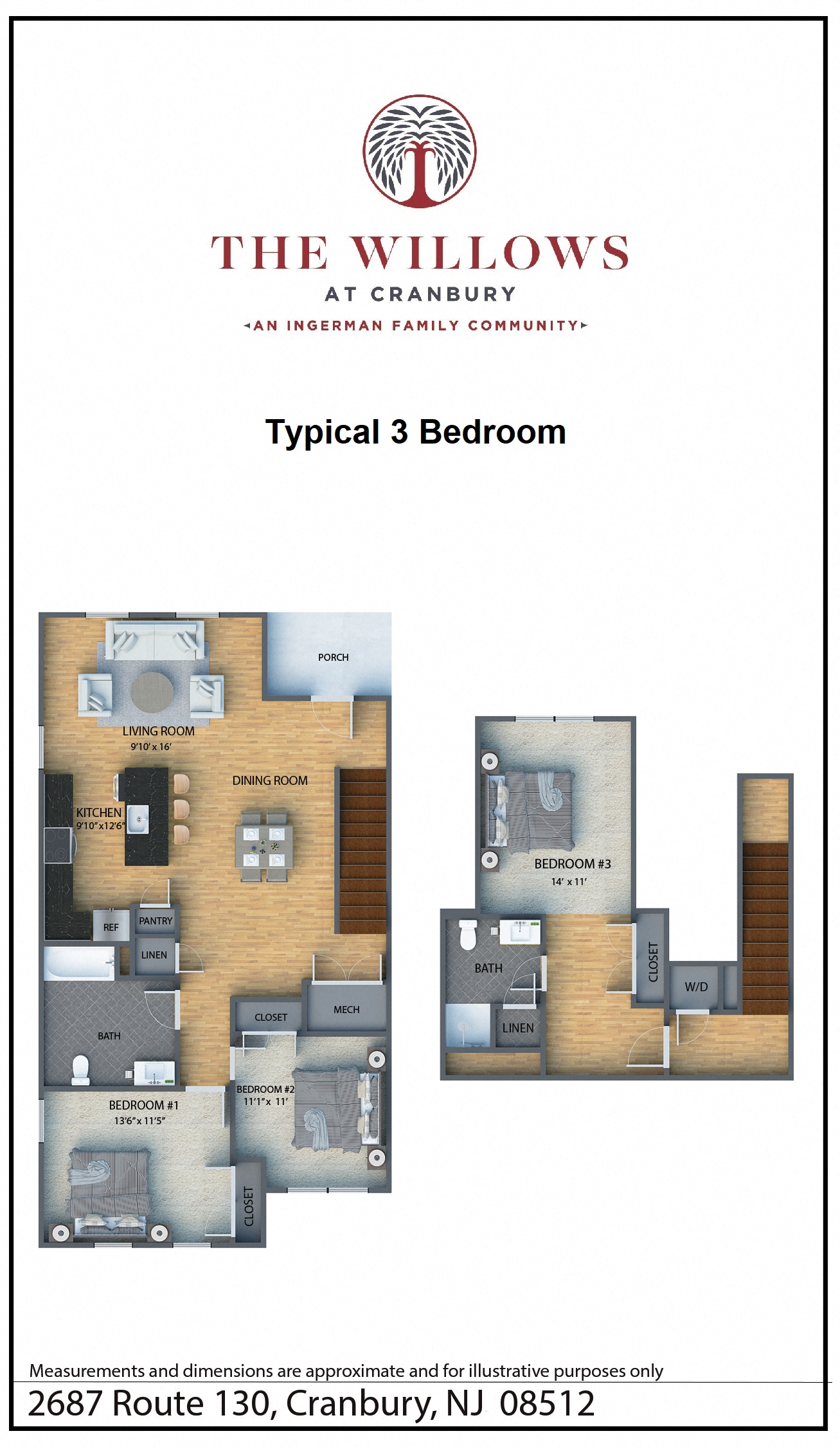 The Willows at Cranbury 3 Bedroom