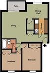 2 Bed 1 Bath
