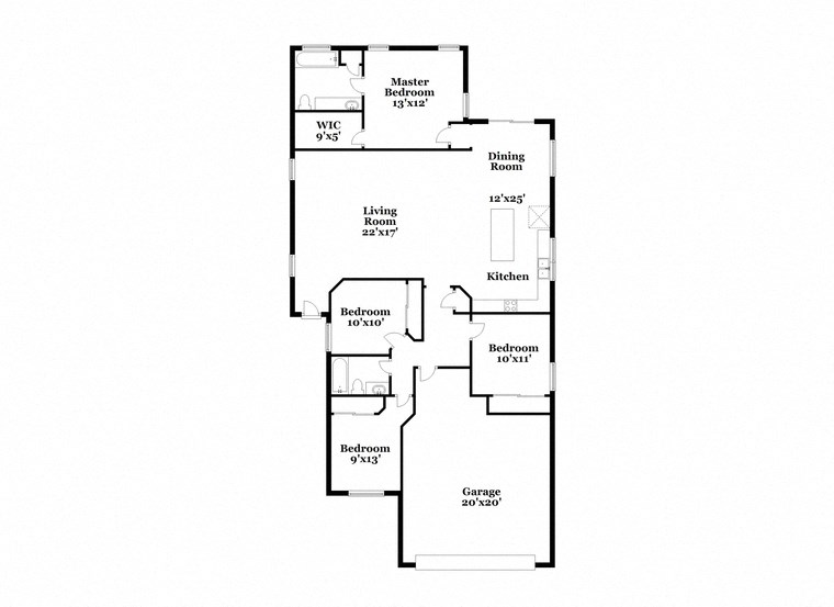 a floor plan of a house with two floors and a garage