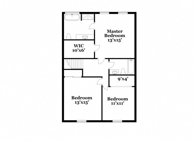 a floor plan of a house with a garage and a staircase