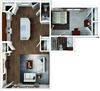1 Bed / 1.5 Bath Flat