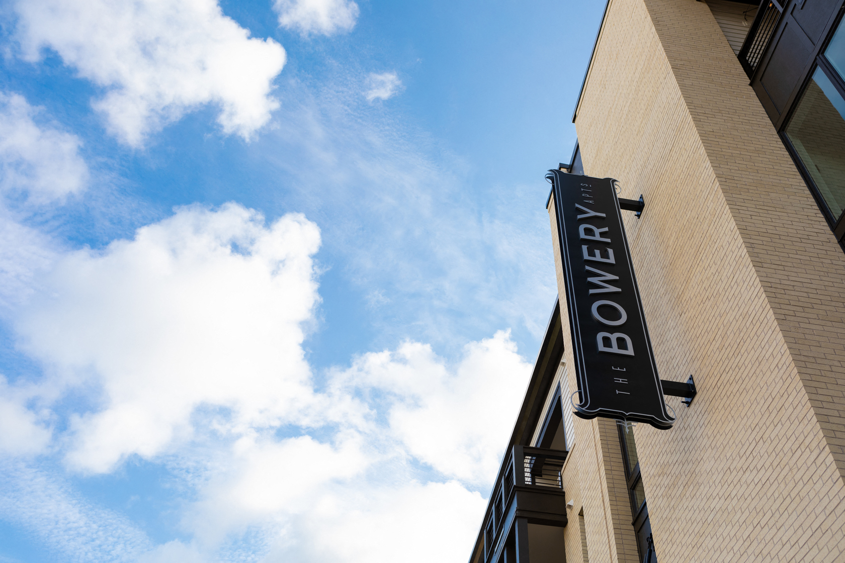 a sign on the side of a building