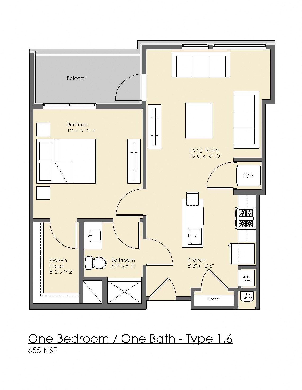 One bedroom