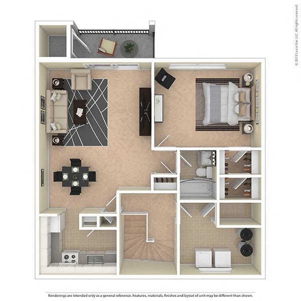 Maplewood Villas 1 Bedroom 770 sq ft Maplewood Villas 1 Bedroom 770 sq ft floor plan