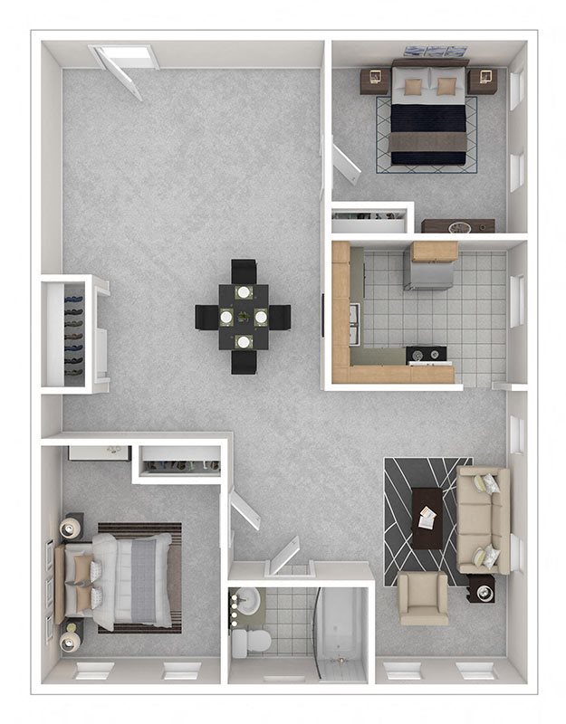 3221 Conn Ave Apartments 2 Bed 800 sq ft 3221 Conn Ave Apartments 2 Bed 800 sq ft Floor Plan