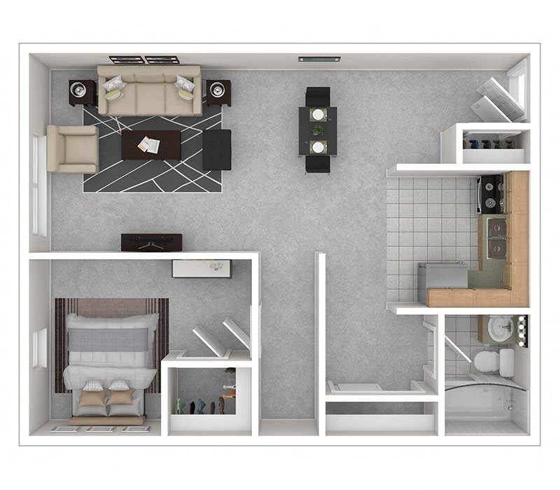The Dore Apartments 1 Bedroom 600 sq ft The Dore Apartments 1 Bedroom 600 sq ft floor plan
