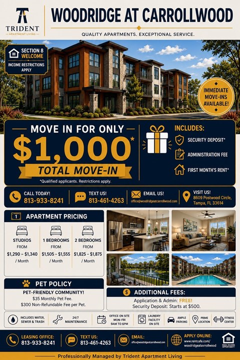 8609 Postwood Circle 1-2 Beds Apartment for Rent