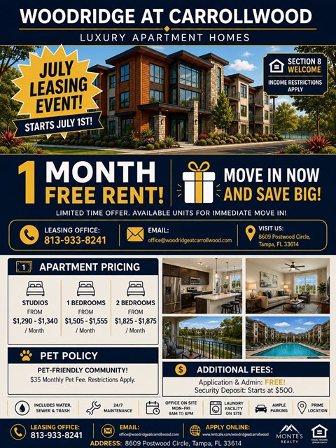 8609 Postwood Circle 1-2 Beds Apartment for Rent