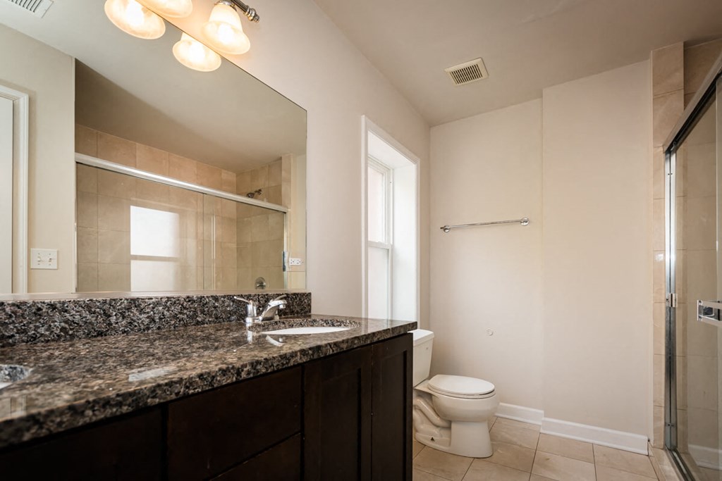 a bathroom with a sink and a toilet and a mirror