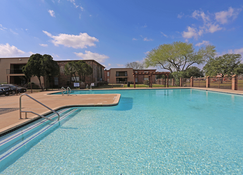 our apartments have a large pool for residents to enjoy