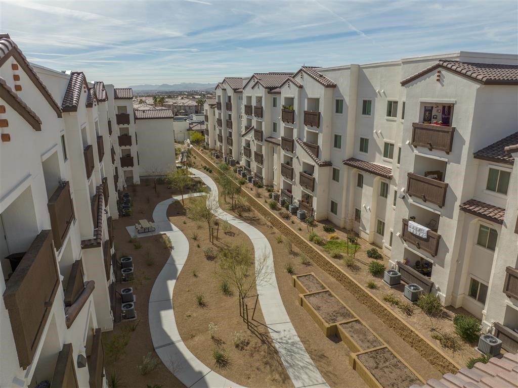 a view of a city from the top of a building