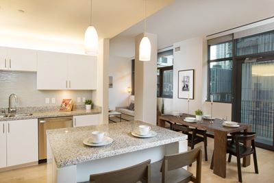 Kitchen and dining area