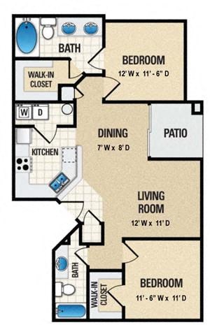 2 Bed 2 Bath