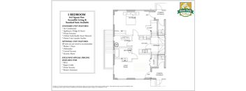 1 Bedroom, 1 Bathroom