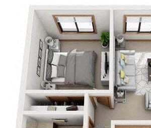 one bedroom apartment floor plan