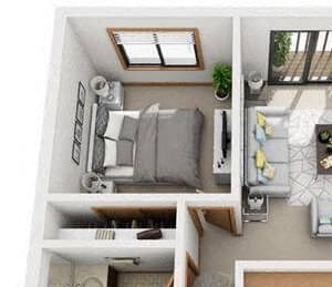 1 bedroom apartment floor plan