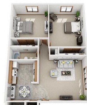 2 bedroom apt floor plan for rent