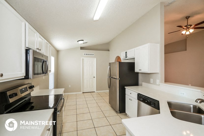 the kitchen is clean and ready to use with stainless steel appliances