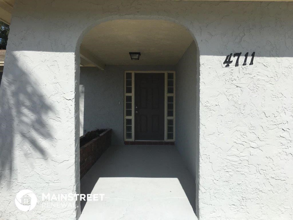 the hallway to the front door of the house