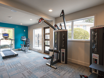 Fitness Center With Updated Equipment at Artesian East Village, Atlanta, GA