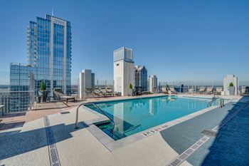 skyhouse rooftop pool downtown view
