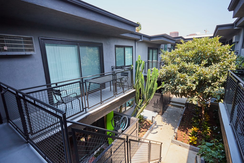 Large balconies and outdoor space between units
