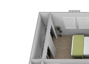 1bed 1bath Floor Plan 1bed 1bath Floor Plan at Highland Club Apartments, Watervliet, NY, 12189