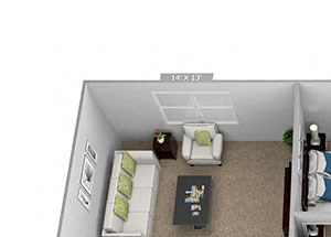 2 Bed 2 Bath Floor Plan 2 Bed 2 Bath Floor Plan at Highland Club Apartments, Watervliet, 12189