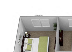 2 bed 1 bath Floor Plan 2 bed 1 bath Floor Plan at Highland Club Apartments, Watervliet, NY